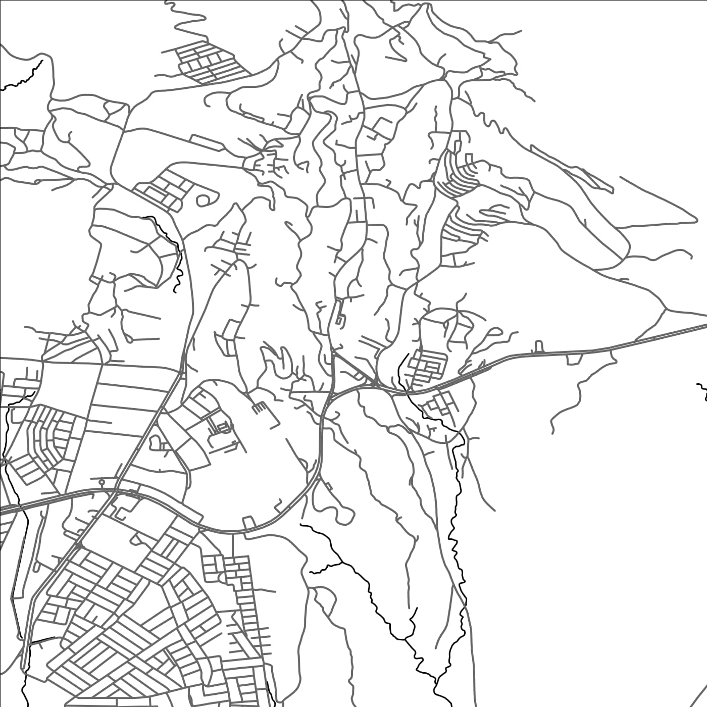 ROAD MAP OF `AQRAH, IRAQ BY MAPBAKES