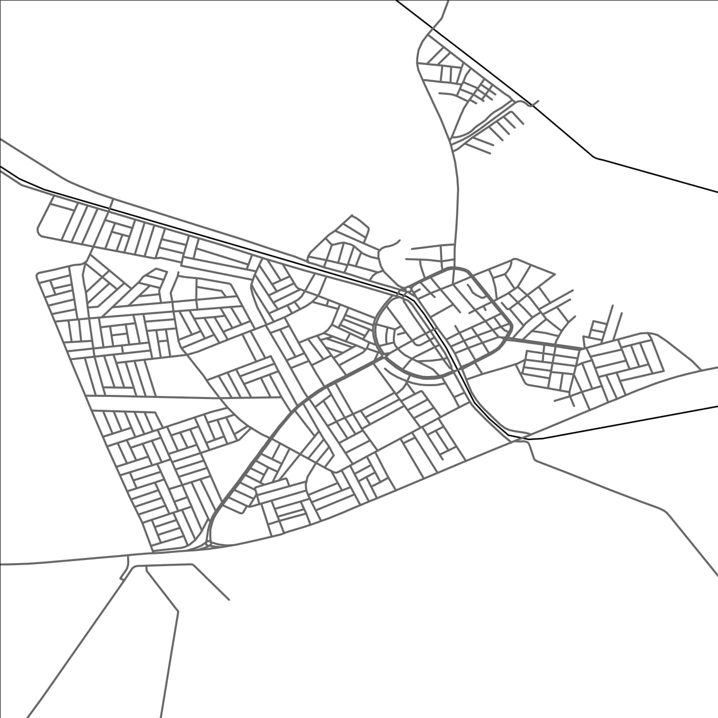 ROAD MAP OF AFAK, IRAQ BY MAPBAKES