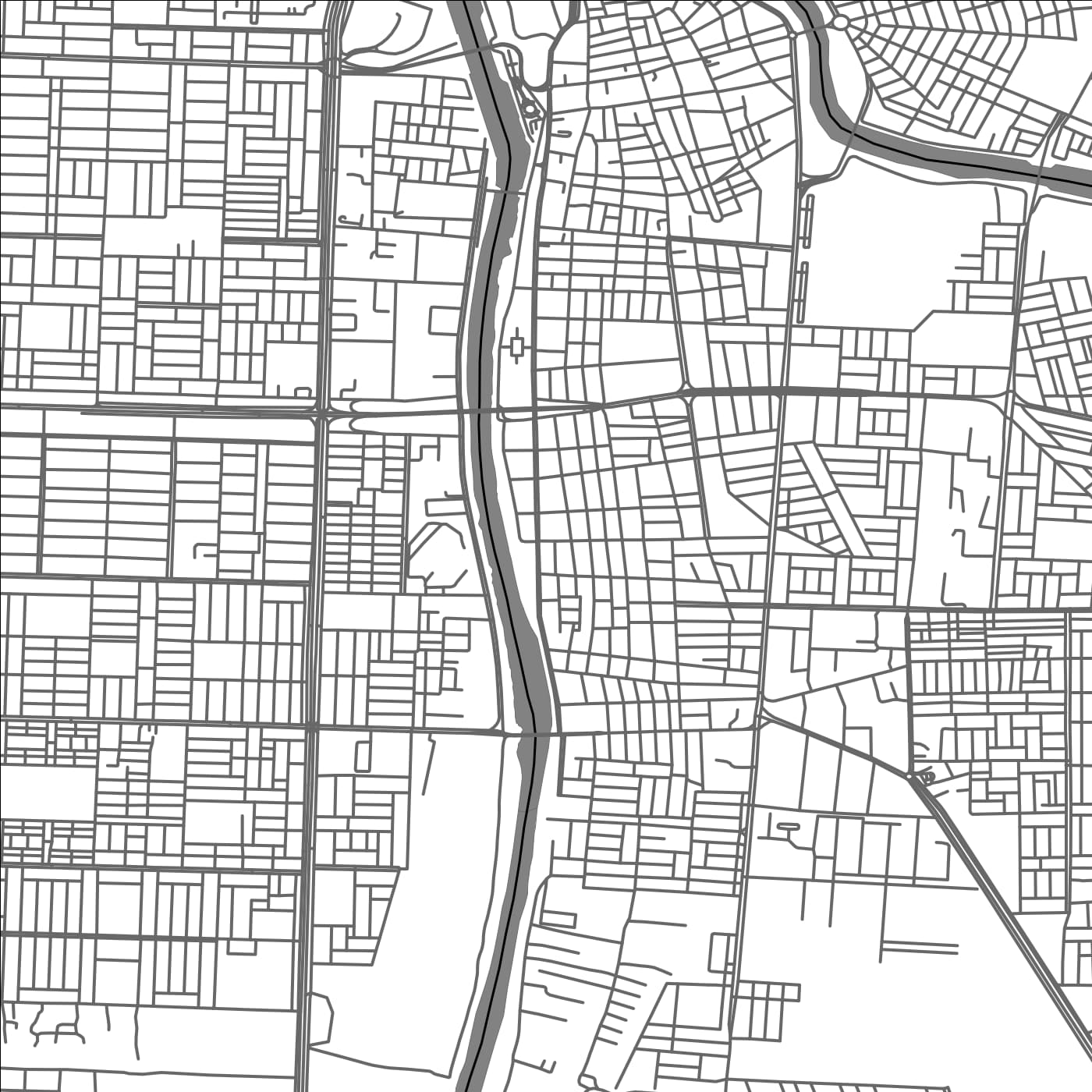 ROAD MAP OF AL `AMARAH, IRAQ BY MAPBAKES