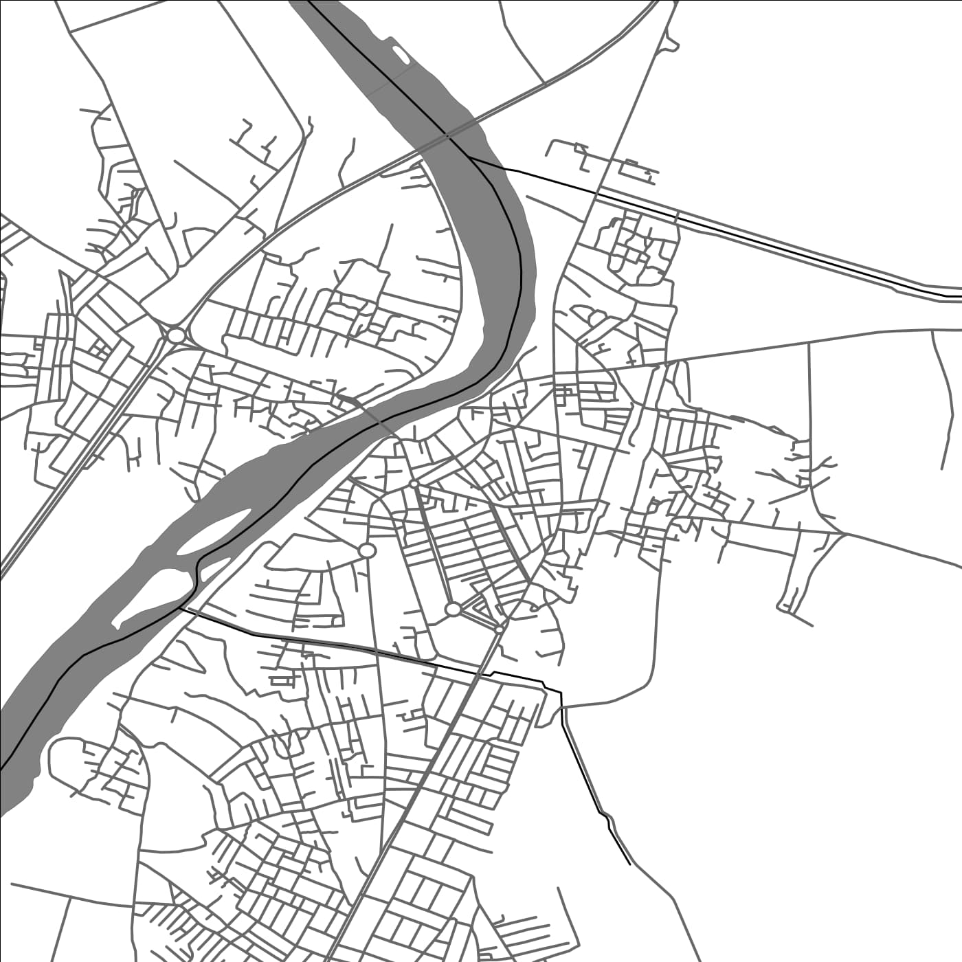 ROAD MAP OF AL MUSAYYIB, IRAQ BY MAPBAKES