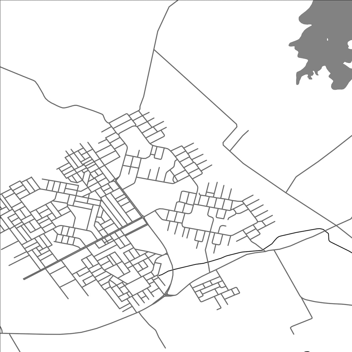 ROAD MAP OF ANAH, IRAQ BY MAPBAKES