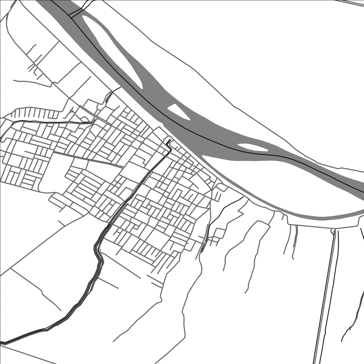 ROAD MAP OF AZ ZUBAYDIYAH, IRAQ BY MAPBAKES