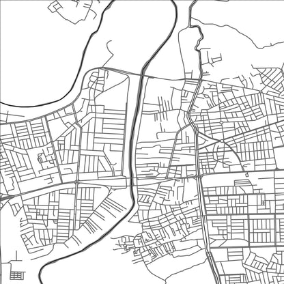 ROAD MAP OF BA`QUBAH, IRAQ BY MAPBAKES