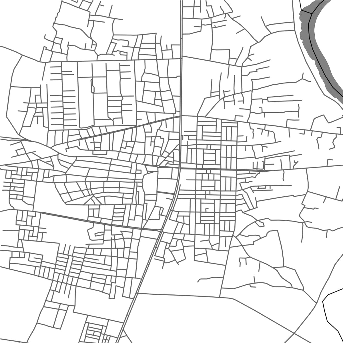 ROAD MAP OF BAYJI, IRAQ BY MAPBAKES