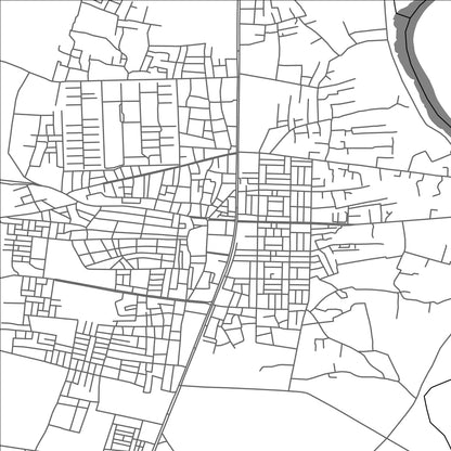 ROAD MAP OF BAYJI, IRAQ BY MAPBAKES