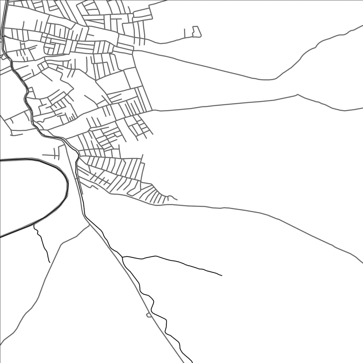 ROAD MAP OF BUHRIZ, IRAQ BY MAPBAKES