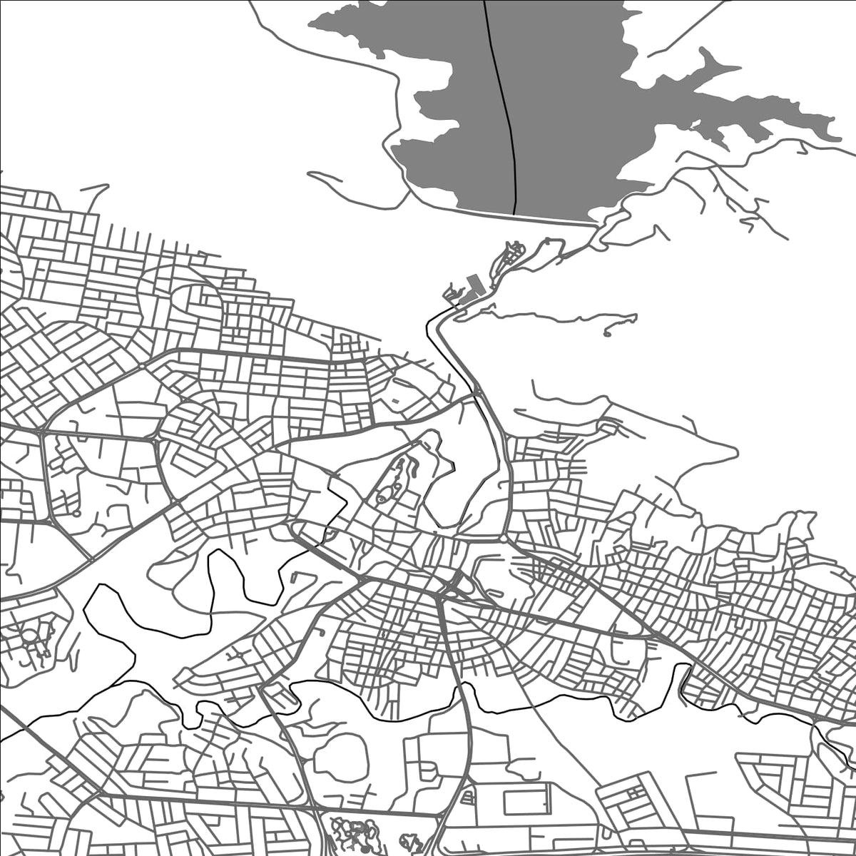 ROAD MAP OF DAHUK, IRAQ BY MAPBAKES
