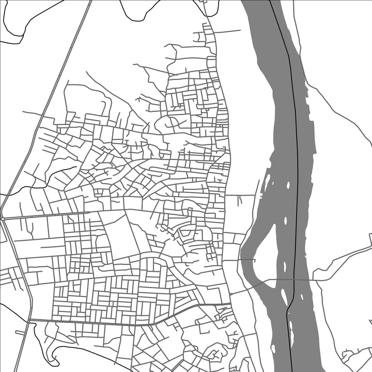 ROAD MAP OF HADITHAH, IRAQ BY MAPBAKES