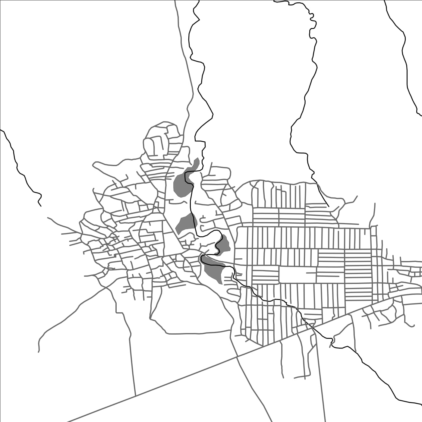 ROAD MAP OF KHANAH SUR, IRAQ BY MAPBAKES