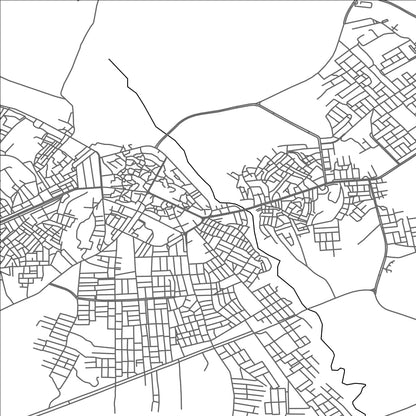 ROAD MAP OF KUYSINJAQ, IRAQ BY MAPBAKES