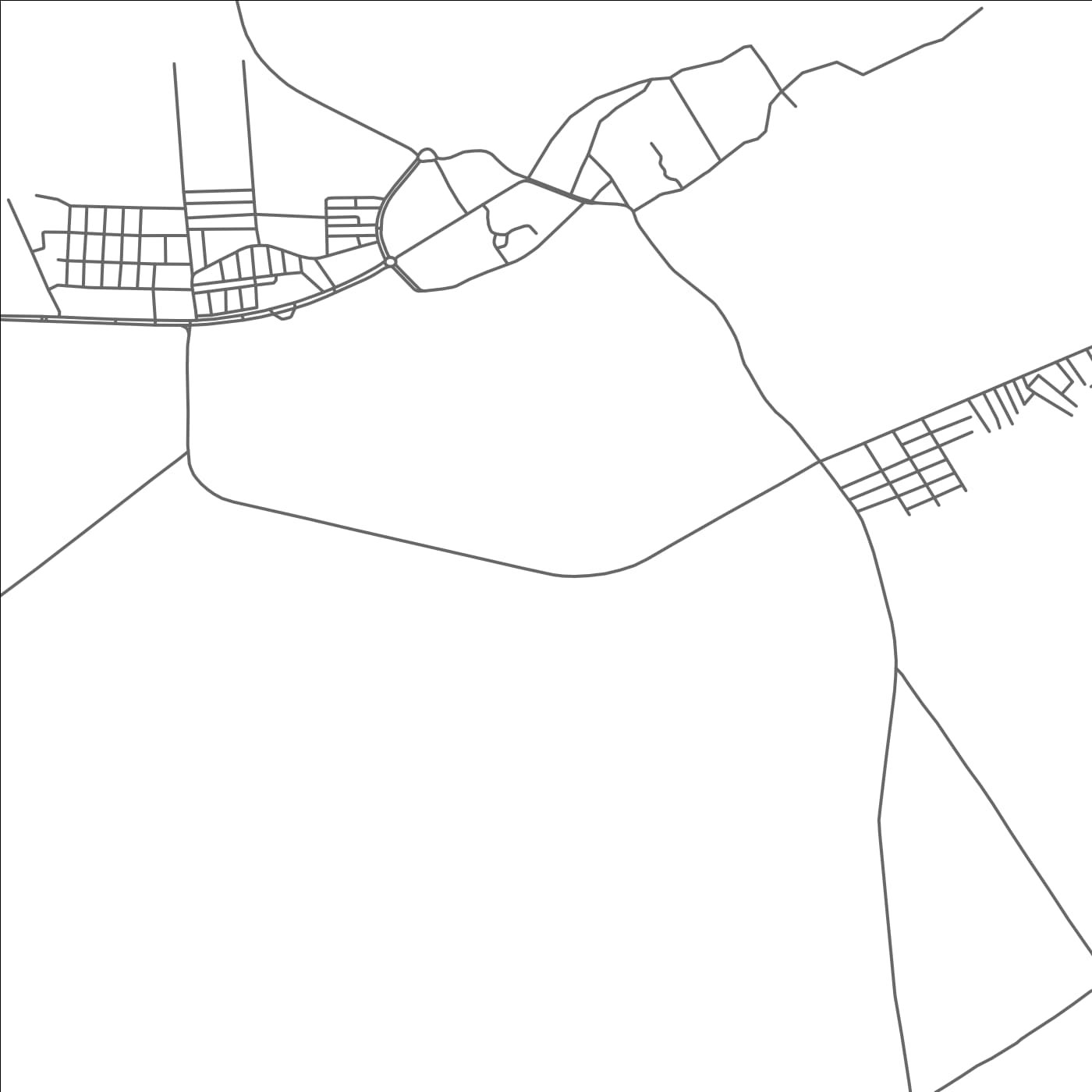 ROAD MAP OF MANDALI, IRAQ BY MAPBAKES