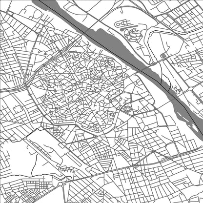 ROAD MAP OF MOSUL, IRAQ BY MAPBAKES