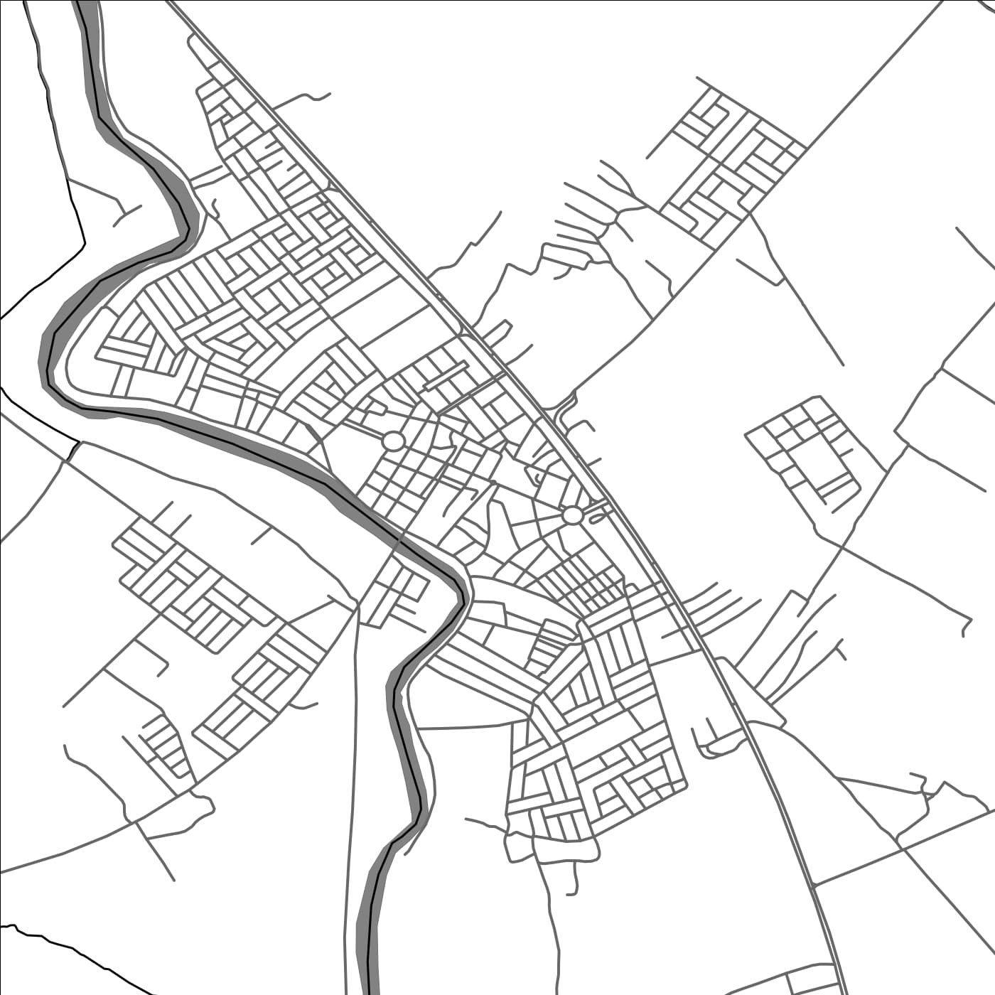 ROAD MAP OF QAL`AT SUKKAR, IRAQ BY MAPBAKES