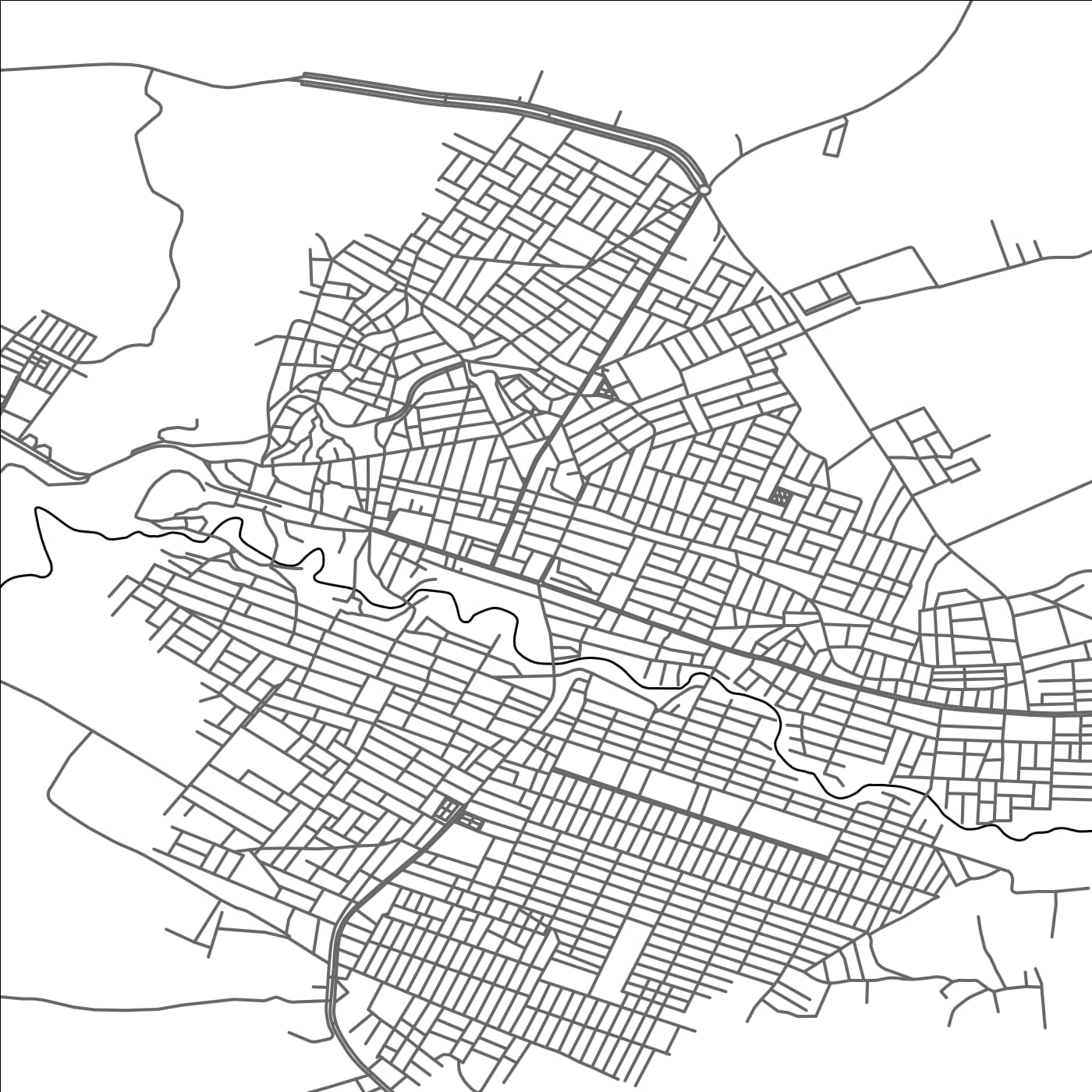 ROAD MAP OF QALADIZAY, IRAQ BY MAPBAKES