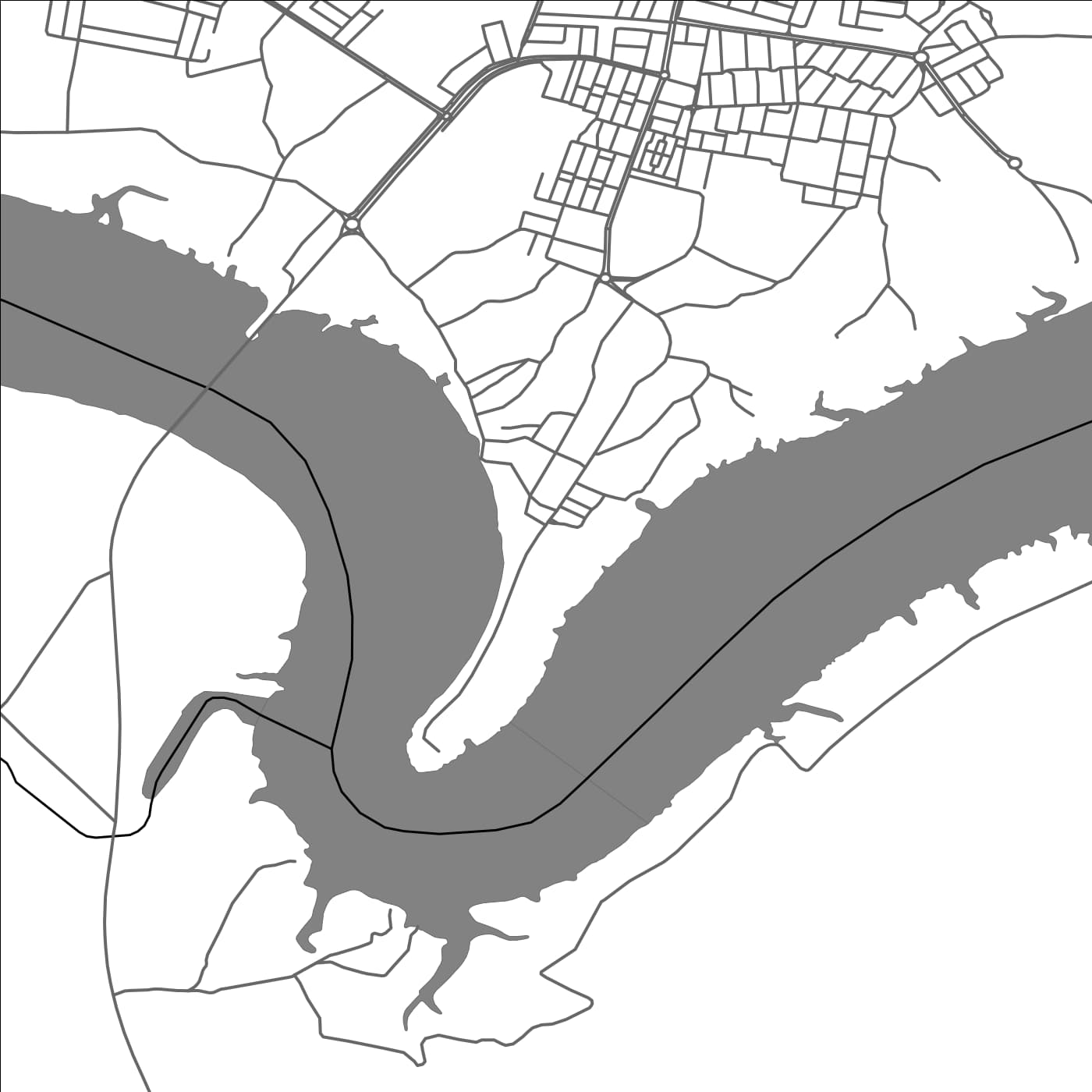 ROAD MAP OF RAWAH, IRAQ BY MAPBAKES