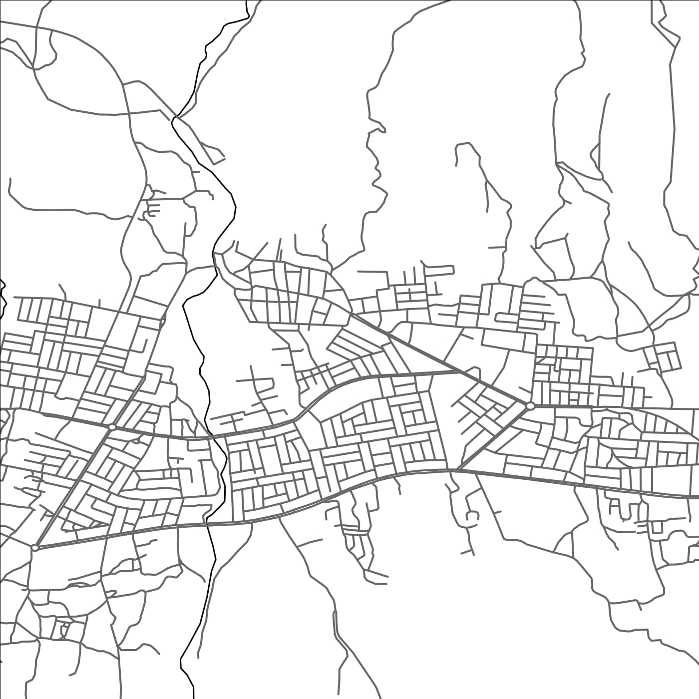 ROAD MAP OF SINJAR, IRAQ BY MAPBAKES