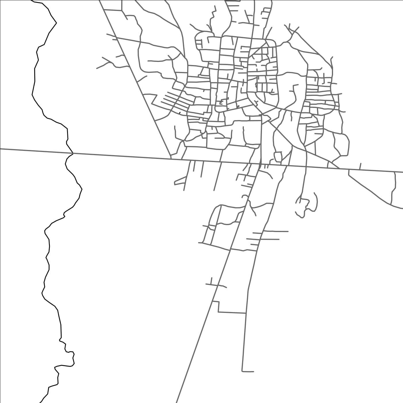 ROAD MAP OF SINUNI, IRAQ BY MAPBAKES