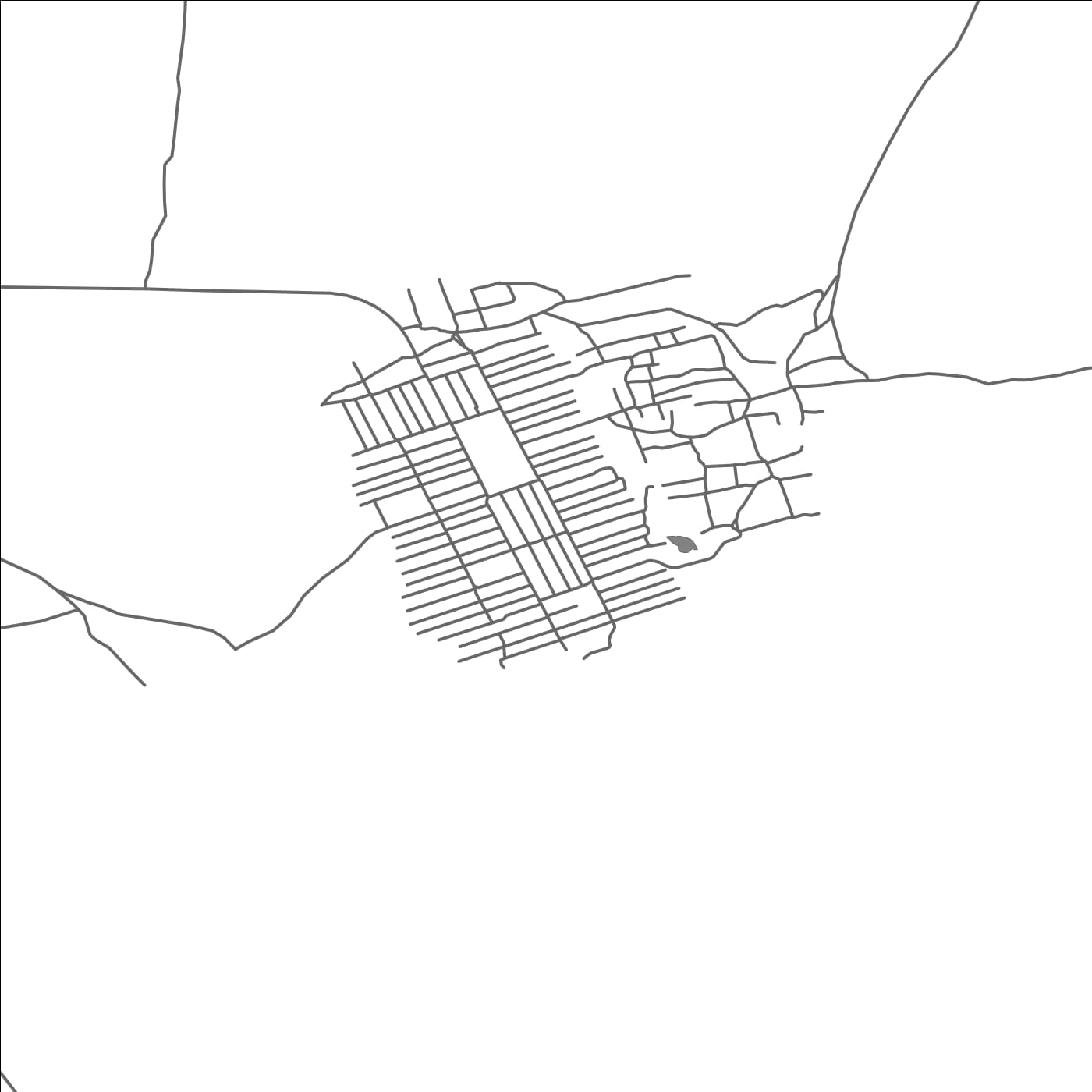 ROAD MAP OF TALL BANAT, IRAQ BY MAPBAKES