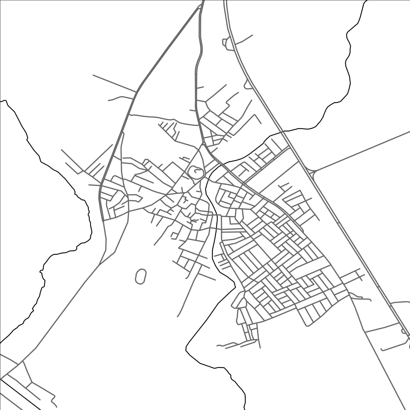 ROAD MAP OF TAZAH KHURMATU, IRAQ BY MAPBAKES