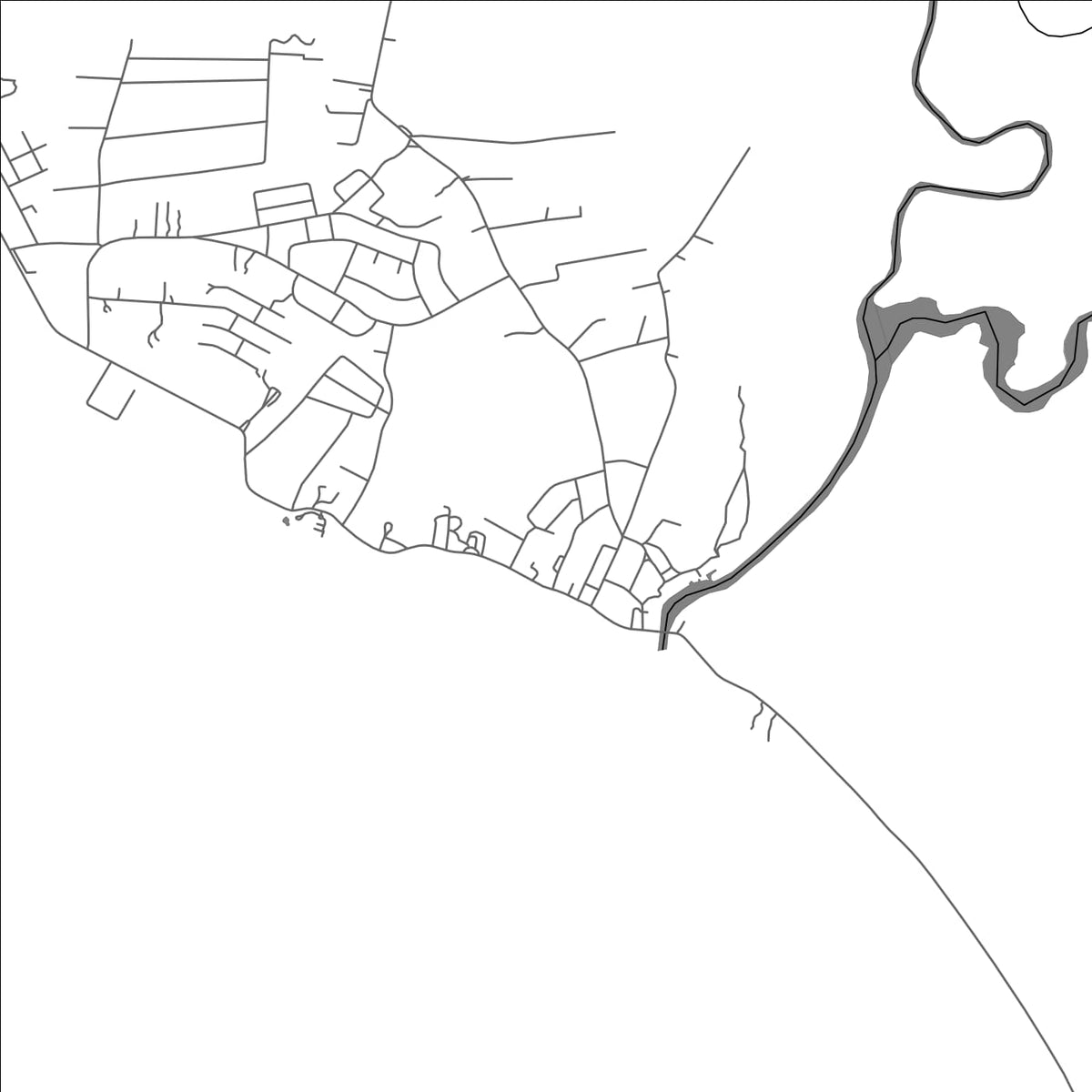 ROAD MAP OF BLACK RIVER, JAMAICA BY MAPBAKES