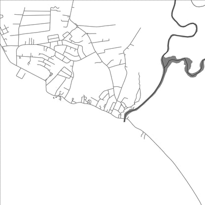 ROAD MAP OF BLACK RIVER, JAMAICA BY MAPBAKES