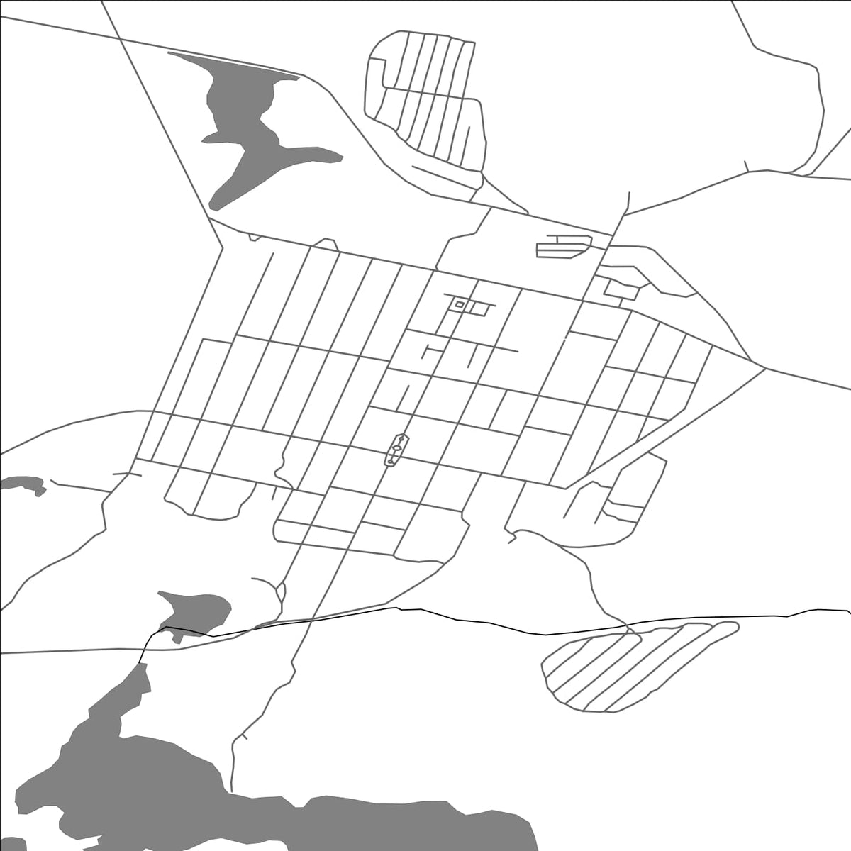 ROAD MAP OF BADAMSHA, KAZAKHSTAN BY MAPBAKES