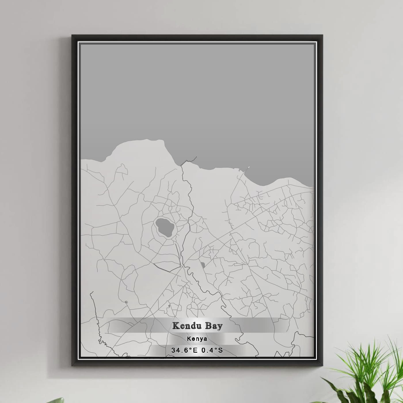 ROAD MAP OF KENDU BAY, KENYA BY MAPBAKES