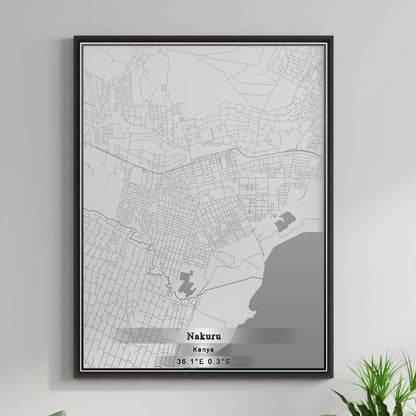 ROAD MAP OF NAKURU, KENYA BY MAPBAKES