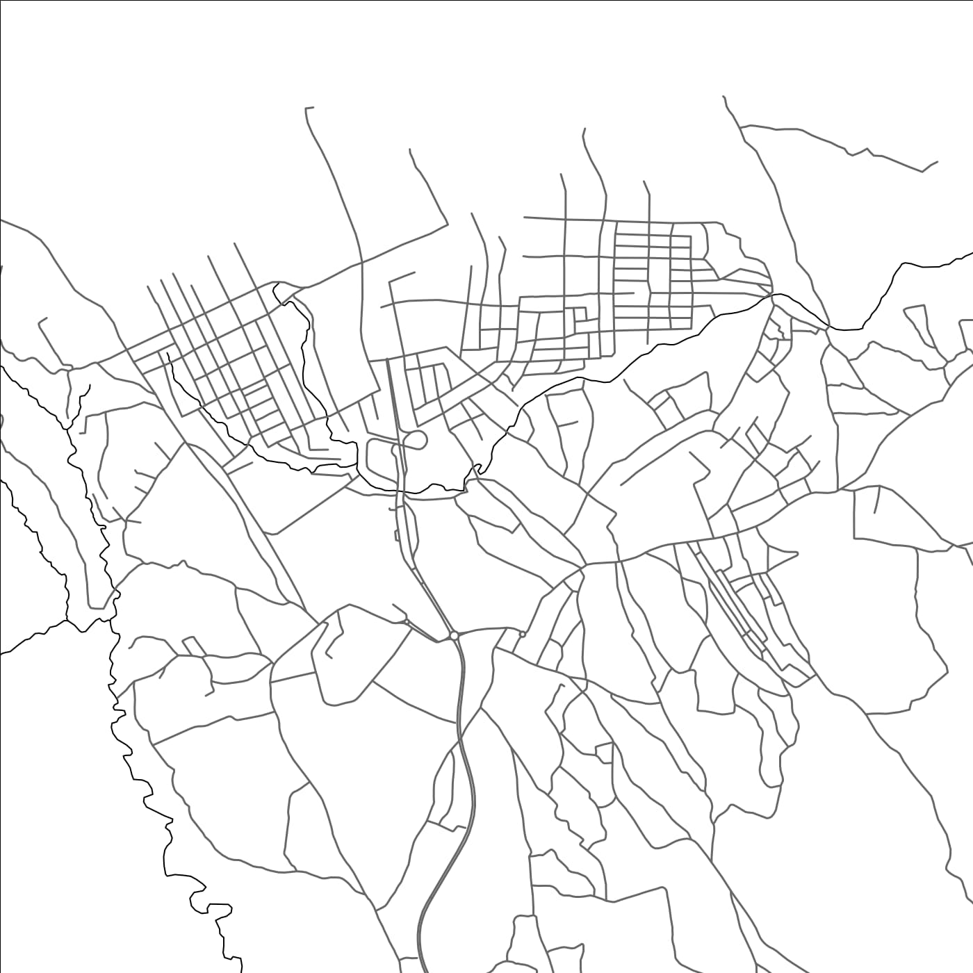 ROAD MAP OF MOYALE, KENYA BY MAPBAKES