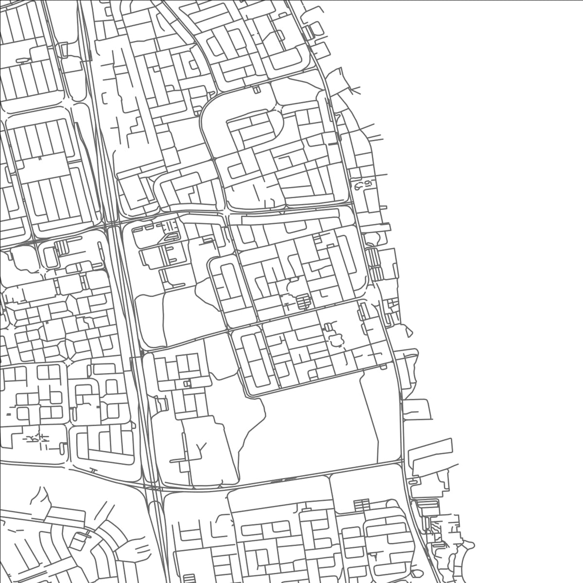 ROAD MAP OF ABŪ ḨULAYFAH, KUWAIT BY MAPBAKES
