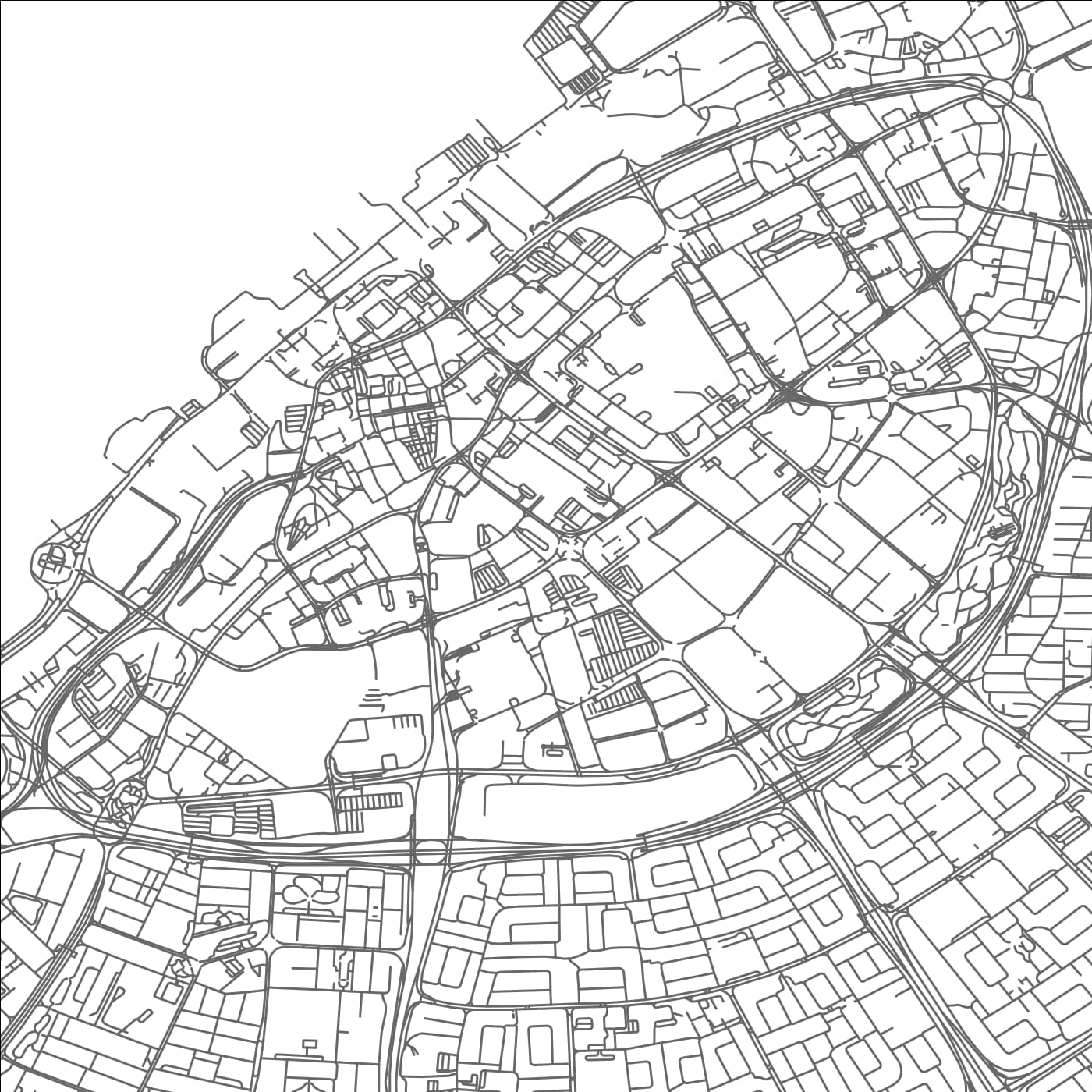 ROAD MAP OF KUWAIT CITY, KUWAIT BY MAPBAKES