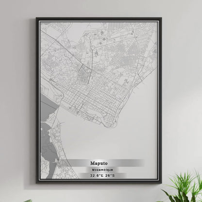 ROAD MAP OF MAPUTO, MOZAMBIQUE BY MAPBAKES