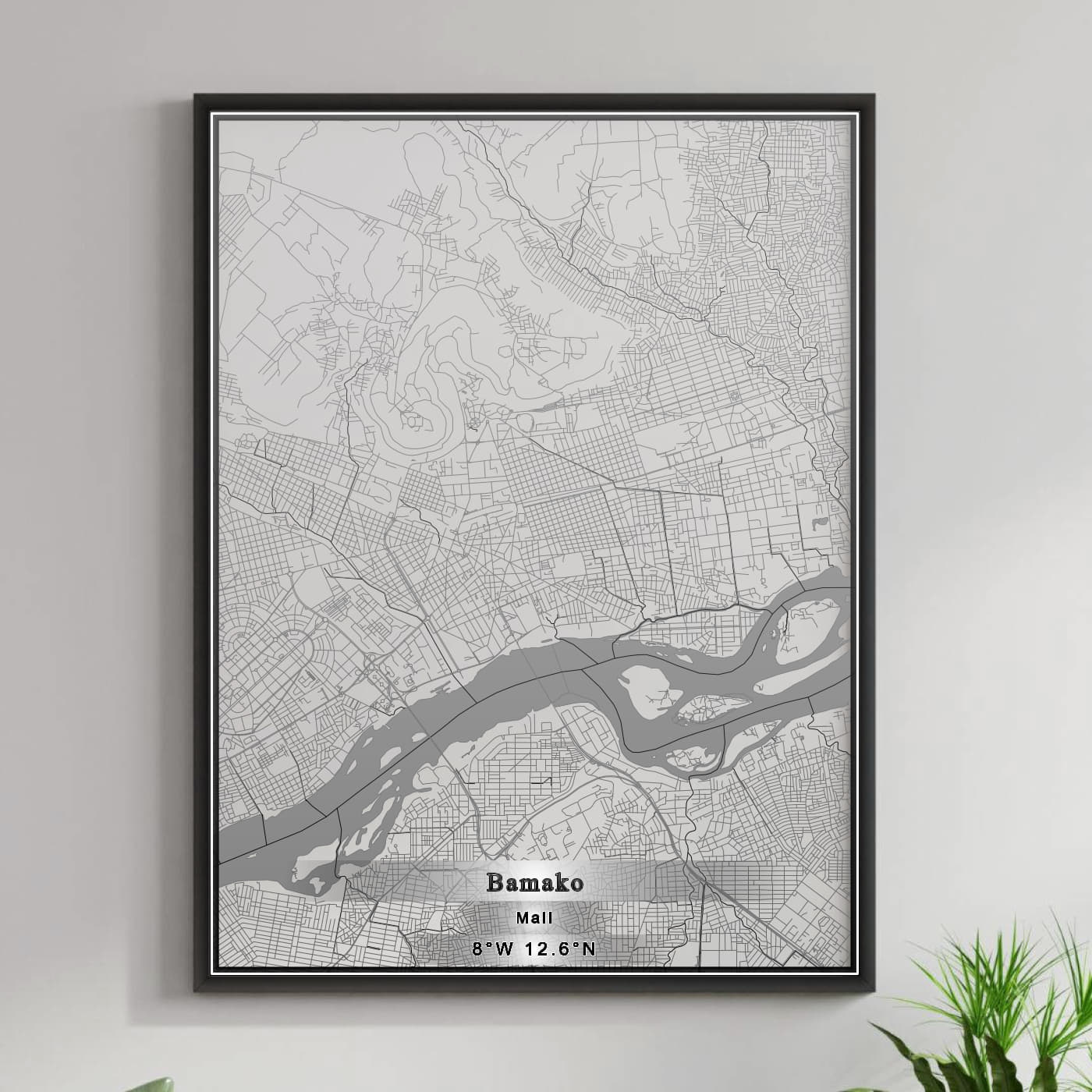 ROAD MAP OF BAMAKO, MALI BY MAPBAKES