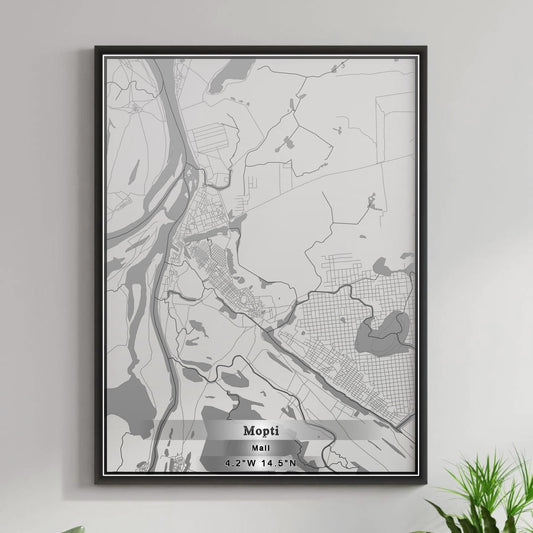 ROAD MAP OF MOPTI, MALI BY MAPBAKES