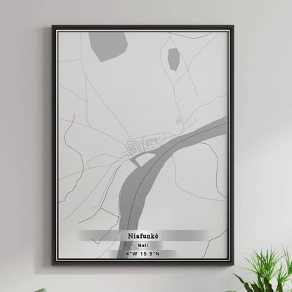 ROAD MAP OF NIAFUNKÉ, MALI BY MAPBAKES