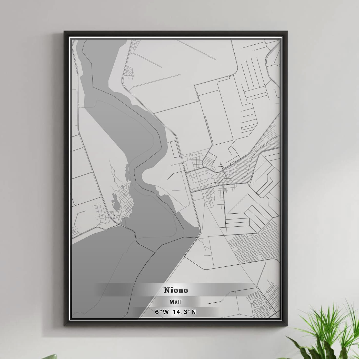 ROAD MAP OF NIONO, MALI BY MAPBAKES