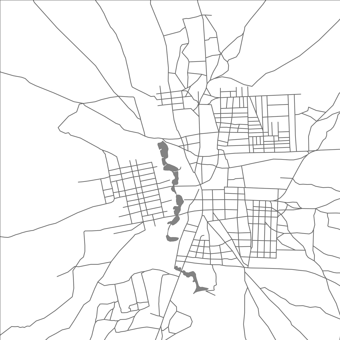 ROAD MAP OF BANAMBA, MALI BY MAPBAKES