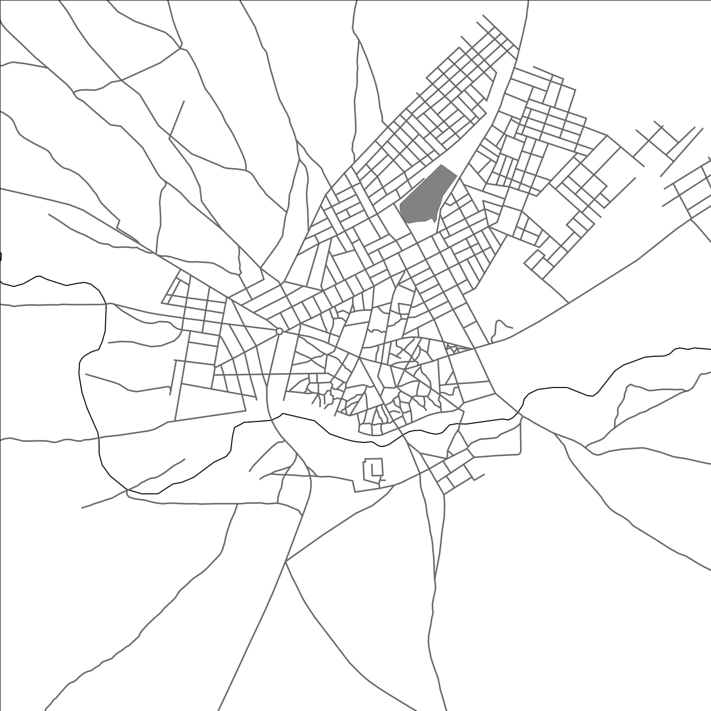 ROAD MAP OF BANDIAGARA, MALI BY MAPBAKES