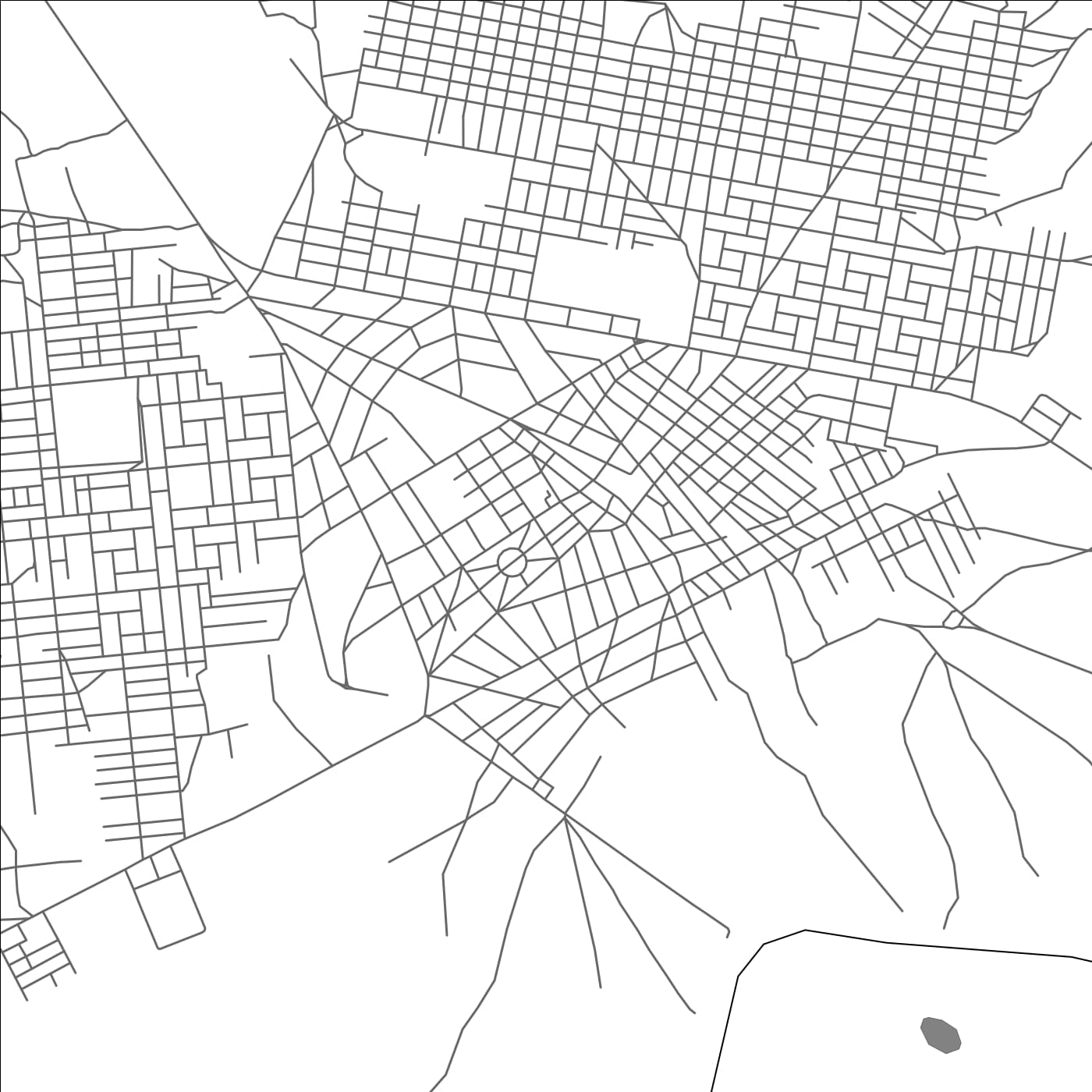 ROAD MAP OF BOUGOUNI, MALI BY MAPBAKES