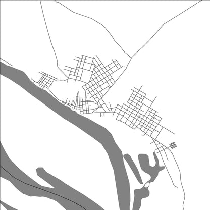 ROAD MAP OF BOUREM, MALI BY MAPBAKES