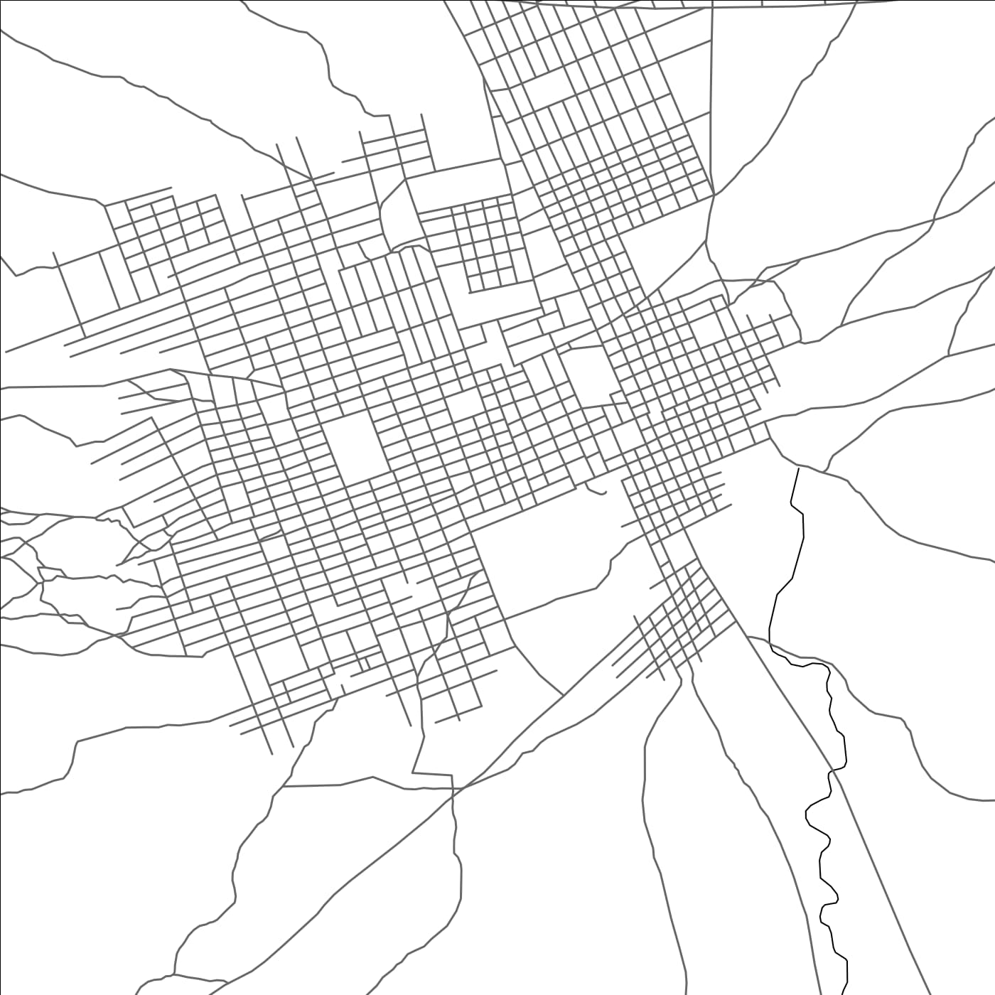 ROAD MAP OF DIOILA, MALI BY MAPBAKES