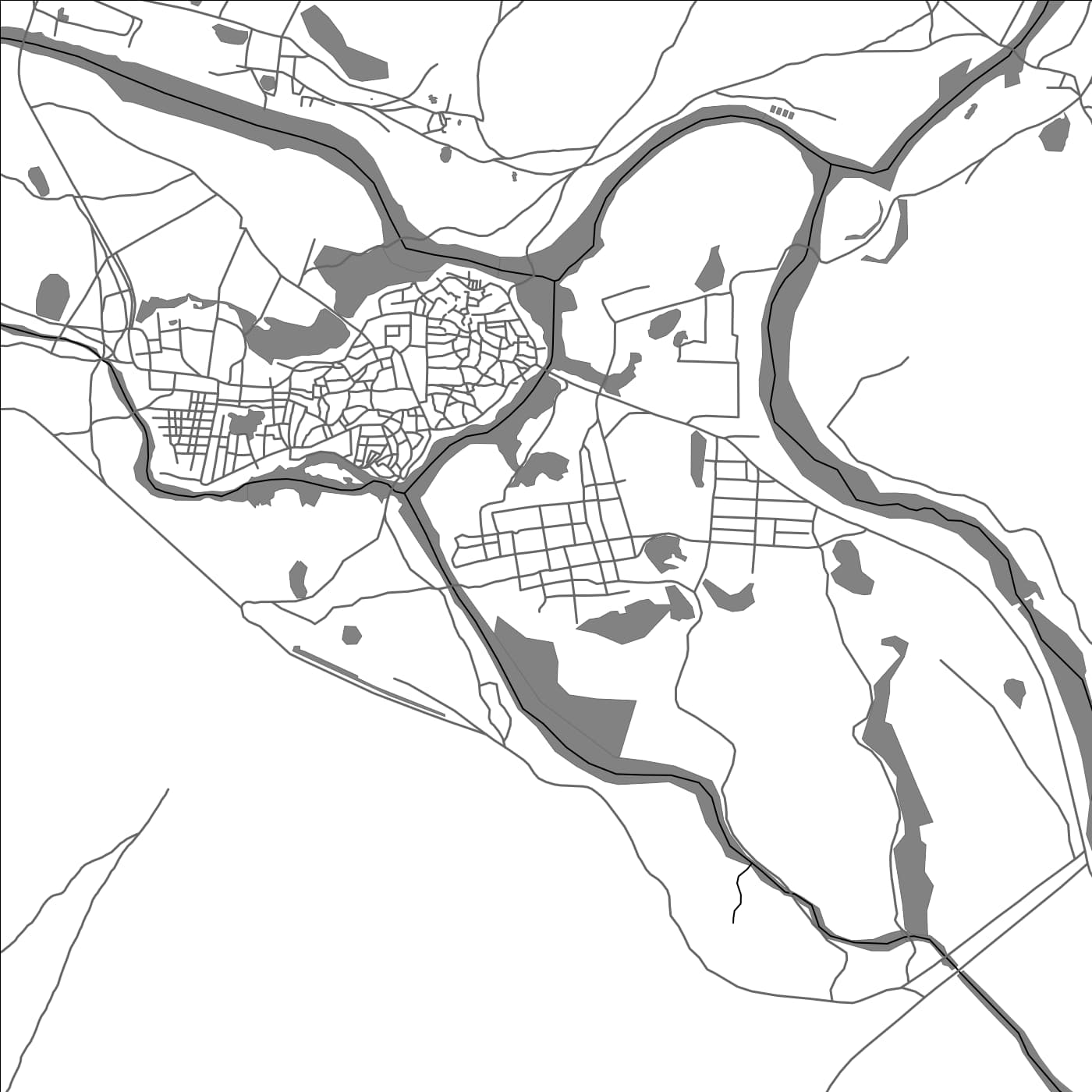 ROAD MAP OF DIÉMA, MALI BY MAPBAKES