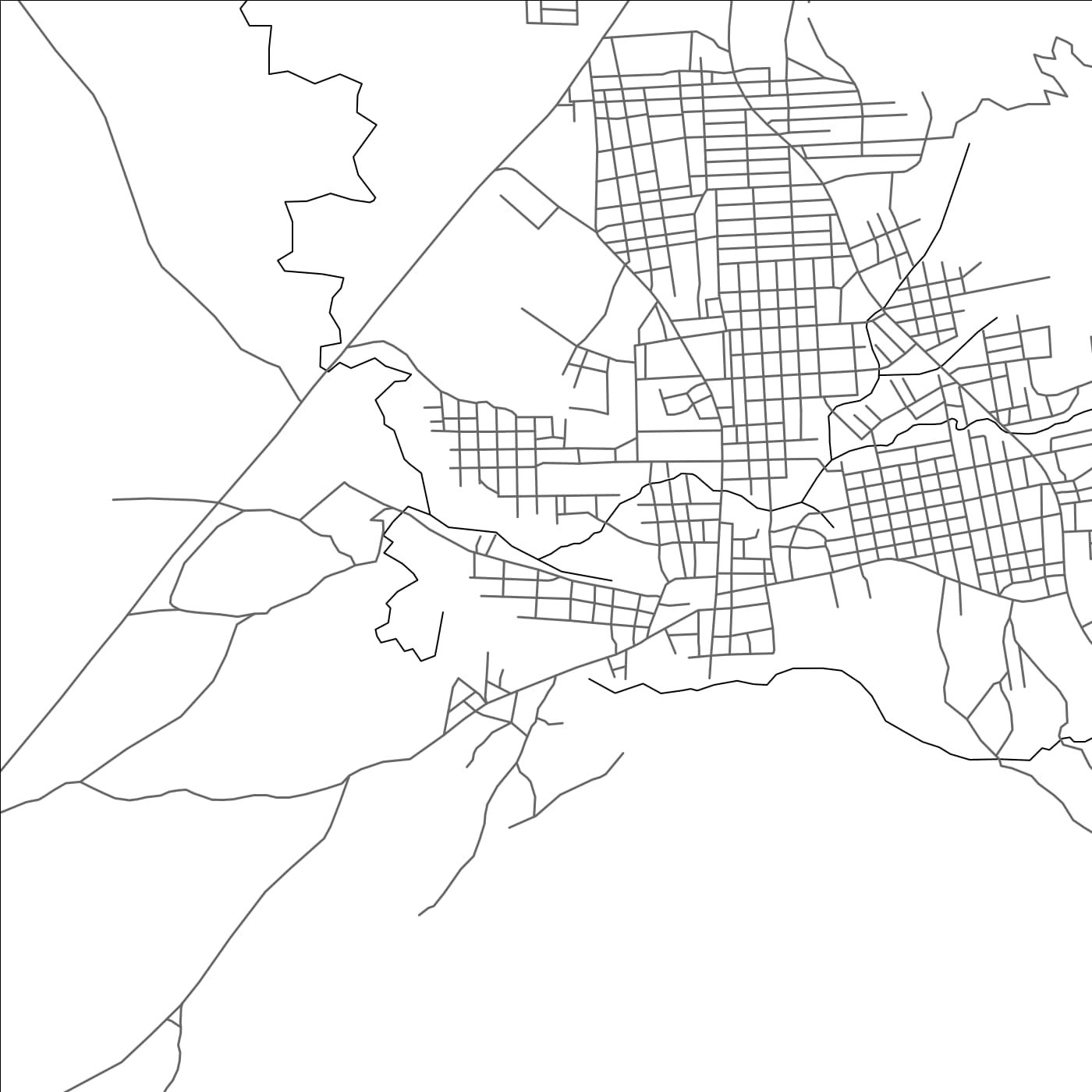 ROAD MAP OF KÉNIÉBA, MALI BY MAPBAKES