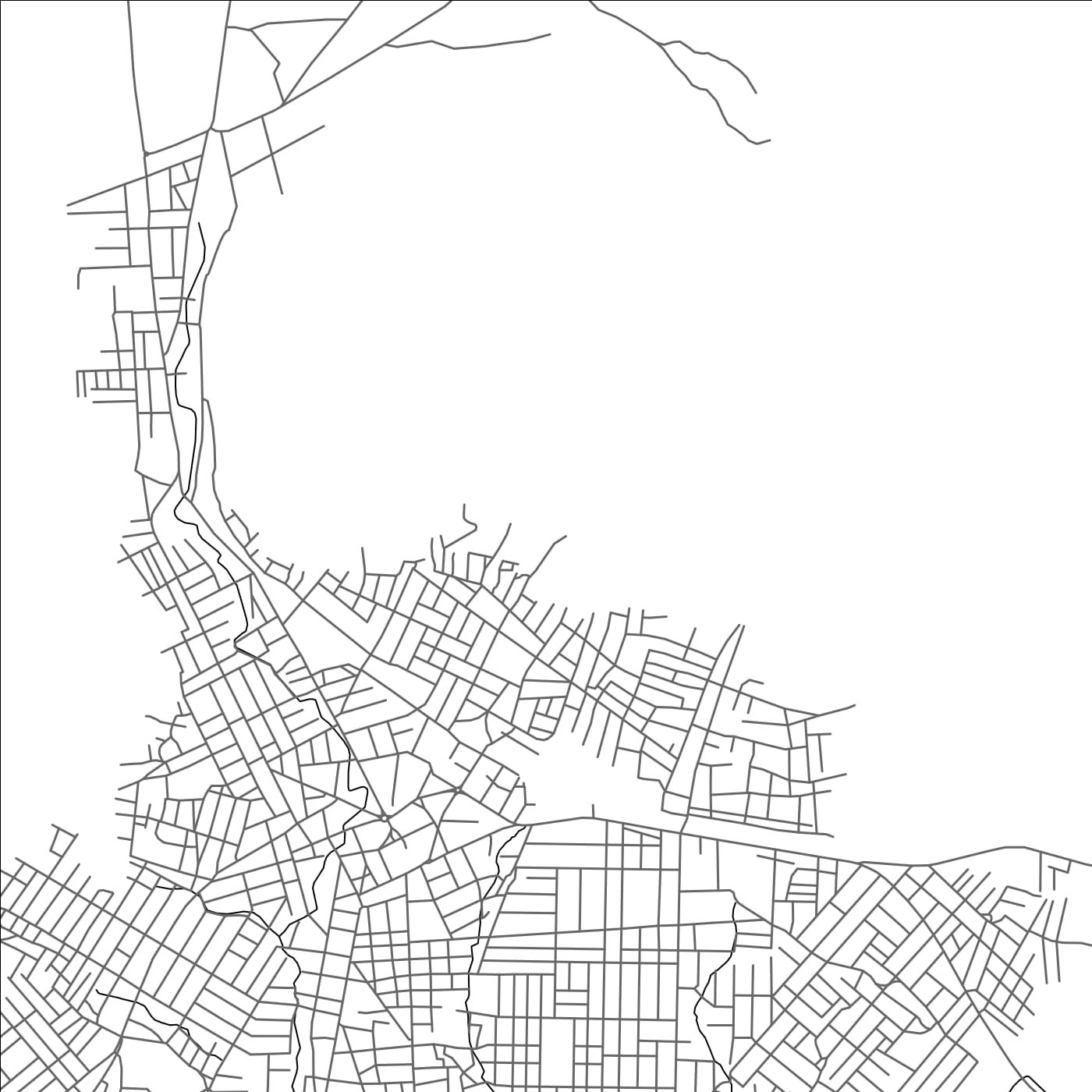 ROAD MAP OF KITA, MALI BY MAPBAKES