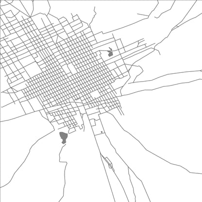 ROAD MAP OF KORO, MALI BY MAPBAKES