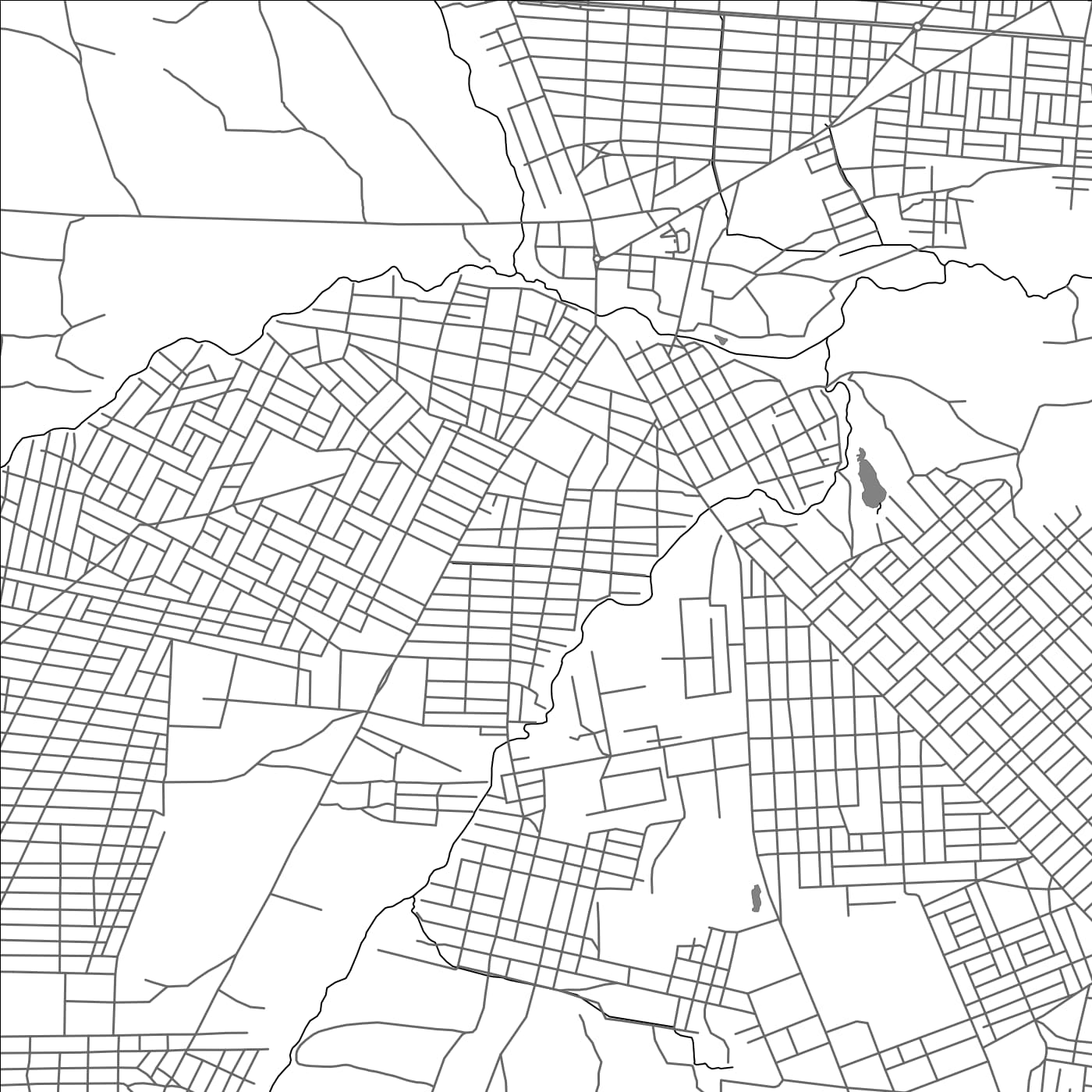 ROAD MAP OF KOUTIALA, MALI BY MAPBAKES