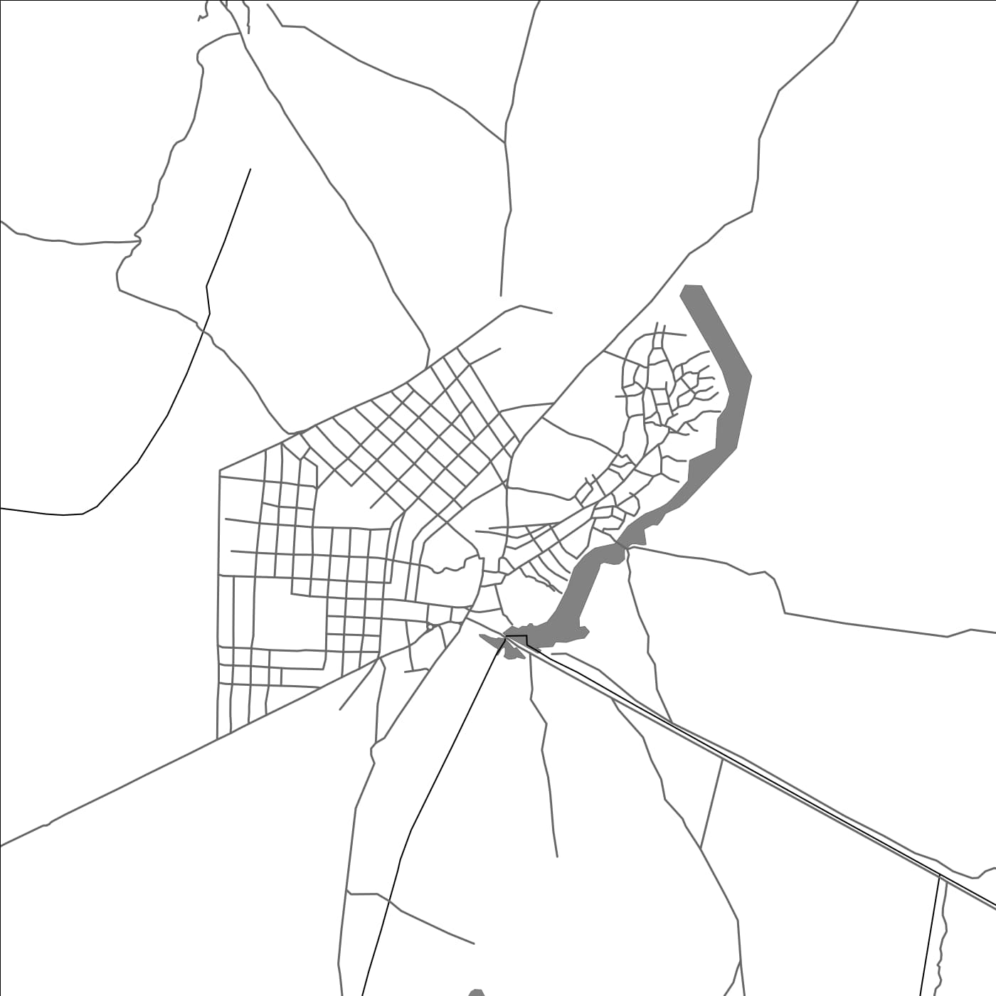 ROAD MAP OF TÉNENKOU, MALI BY MAPBAKES