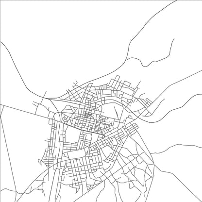 ROAD MAP OF AKJOUJT, MAURITANIA BY MAPBAKES