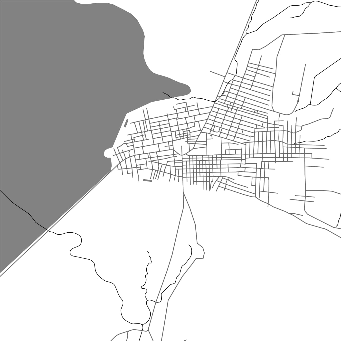 ROAD MAP OF ALEG, MAURITANIA BY MAPBAKES