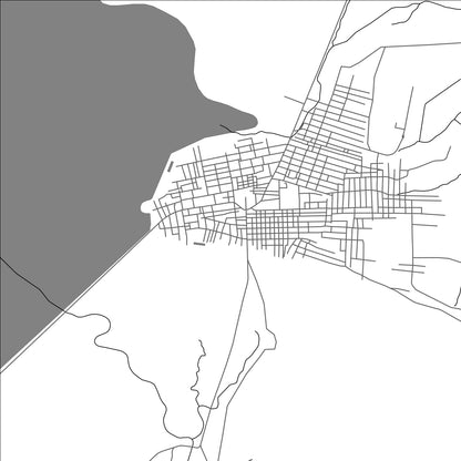 ROAD MAP OF ALEG, MAURITANIA BY MAPBAKES